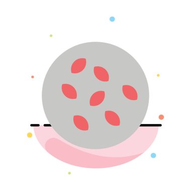 Tohum, Susam, Susam, Seamus Soyut Düz Renk Simge Tem