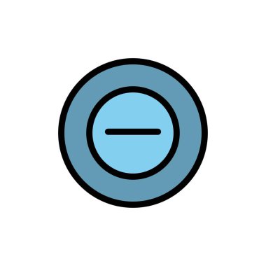 Hayır, ekle, daha az düz renk simgesi. Vektör simgesi afiş Şablonu