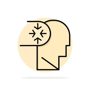 Zihin, otizm, bozukluk, baş soyut daire arka plan düz Col