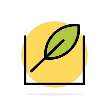 Yaprak, Yeşil, Ağaç Soyut Daire Arka Plan Düz renk Simgesi