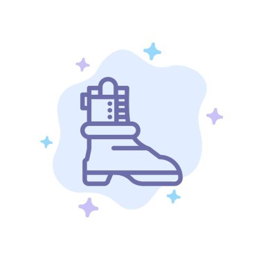 Soyut Bulut Arka Plan Üzerinde Ayakkabı, Boot, Amerikan Mavi Simge