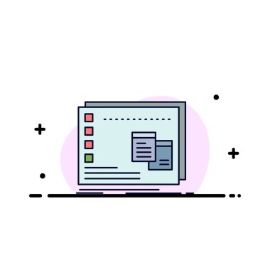 Pencere, Mac, operasyonel, işletim sistemi, program Düz Renk Simgesi Vektör