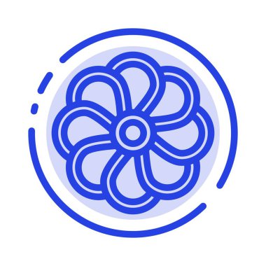 Çiçek, Doğa, Bitki, Bahar MaviSi Noktalı Çizgi Simgesi