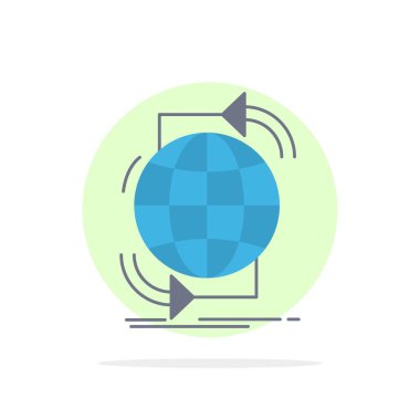 Bağlantı, küresel, internet, ağ, Web düz renk simgesi VEC