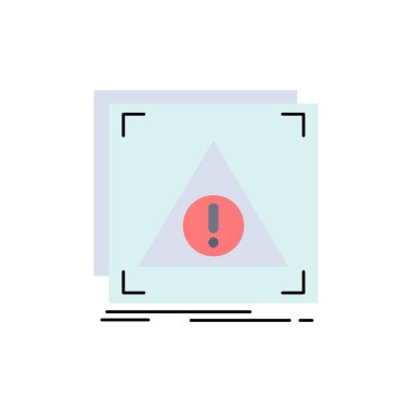 Hata, Uygulama, Reddedildi, sunucu, uyarı Düz Renk Simgesi Vektör