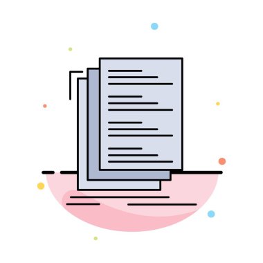 Kod, kodlama, derleme, dosyalar, liste düz renk simge vektör