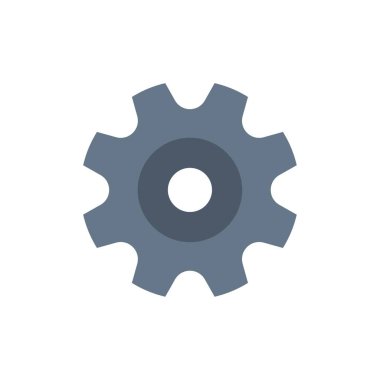 Dişliler, Dişli, Ayar, Tekerlek Düz Renk Simgesi. Vektör simgesi afiş 