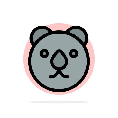 Ayı, Baş, Predator Soyut Daire Arka Plan Düz renk Simgesi