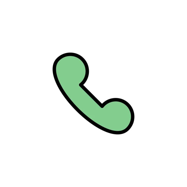 Telefon, Cep Telefonu, Telefon, Arama İş Logo Şablonu. Düz Colo — Stok Vektör