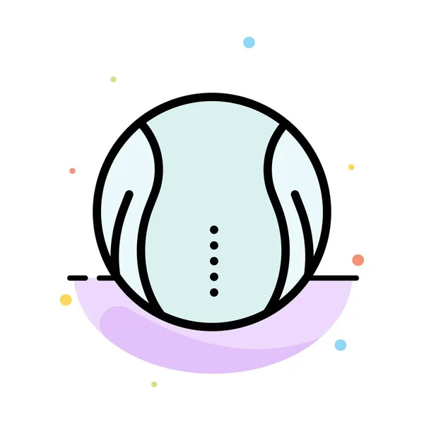 Ball, Tennis, Sport, Game Abstract Flat Color Icon Template