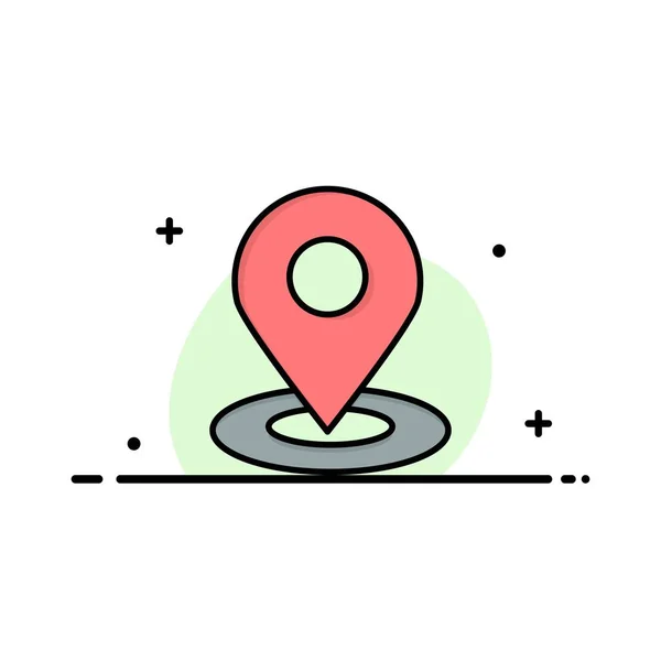 Explorer, Carte, Navigation, Emplacement Modèle de logo d'entreprise. Plat C — Image vectorielle