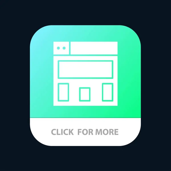 Design de gráficos, Layout Mobile App Button. Android e IOS Glyph — Vetor de Stock