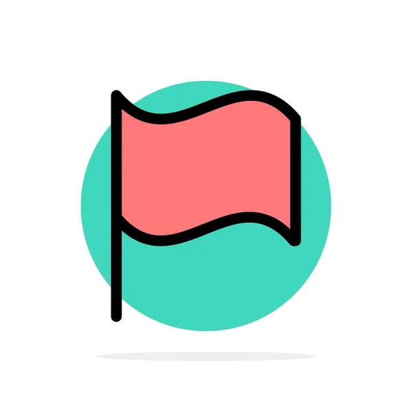 Basique, drapeau, Ui abstrait cercle fond plat couleur icône — Image vectorielle