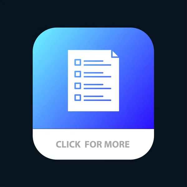 Checklist, Check, File, List, Page, Task, Mobile App — стоковый вектор