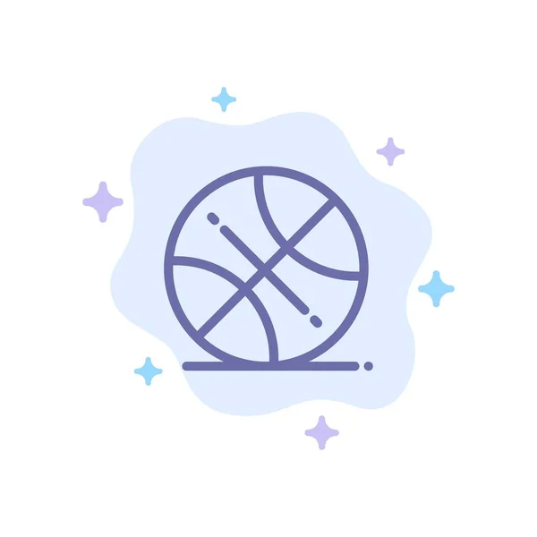 バスケットボール、ボール、スポーツ、抽象的な雲のバックグラーのウサブルーアイコン — ストックベクタ