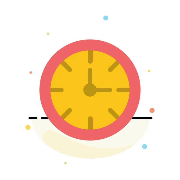 Alarm, Saat, Kronometre, Zaman Soyut Düz Renk Simgesi Şablonu — Stok Vektör