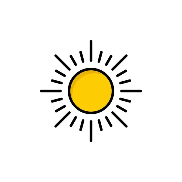 Nap, Napkelte, naplemente lakás befest ikon. Vektor ikon banner Templa — Stock Vector