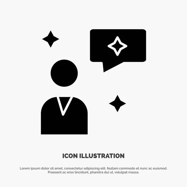 Man Chat, Chatting, Interface solid Glyph Icon vector — Stock Vector