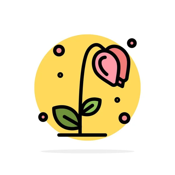 Sonnenblume, Blumen, Natur, Frühling abstrakten Kreis Hintergrund fla — Stockvektor