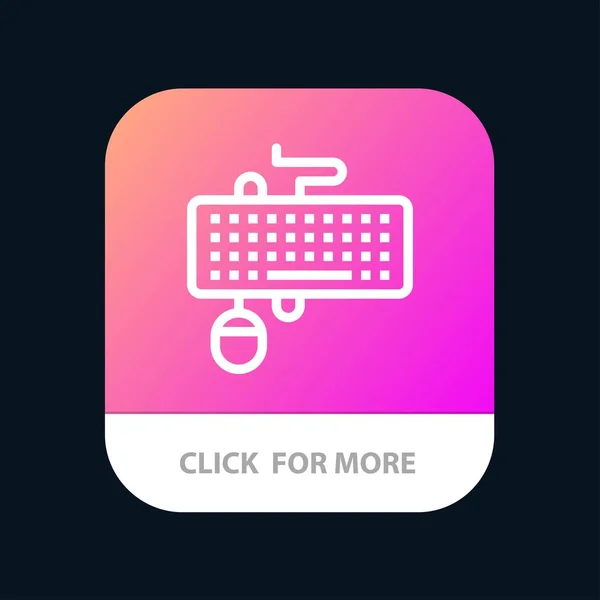 Gerät, Schnittstelle, Tastatur, Maus, veraltete mobile App-Taste. — Stockvektor