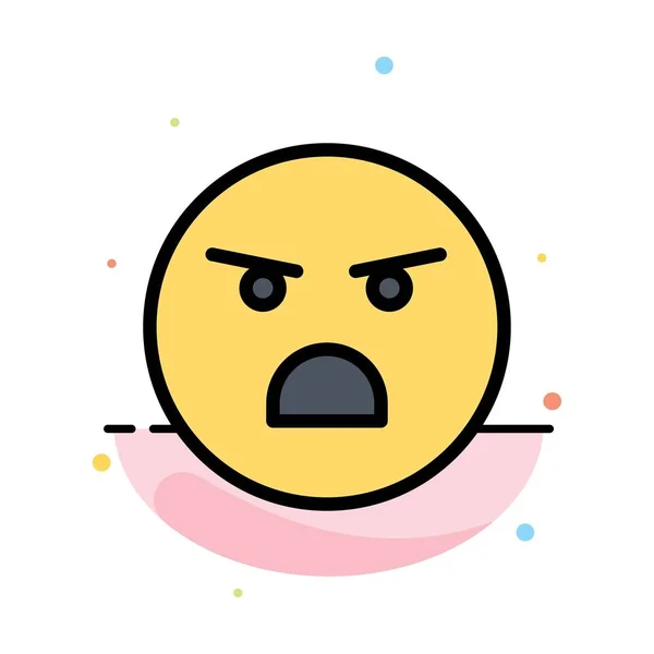 Emojis, känslor, svag, känsla abstrakt platt färg ikon templat — Stock vektor
