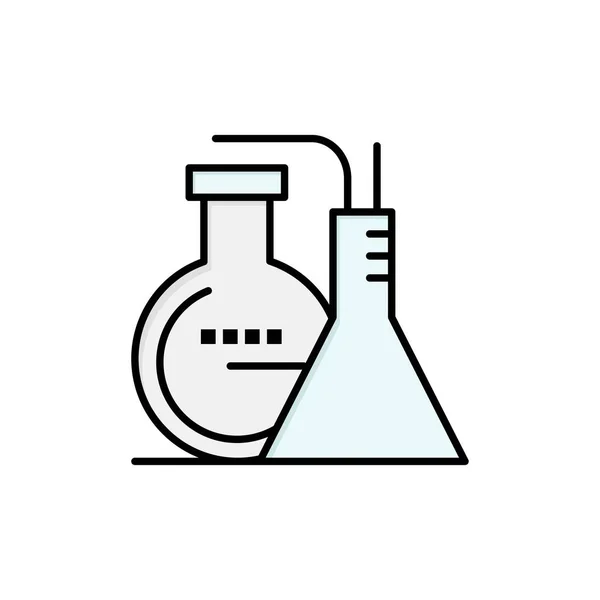 Chemicals, Reaction, Lab, Energy  Flat Color Icon. Vector icon b — Stock Vector