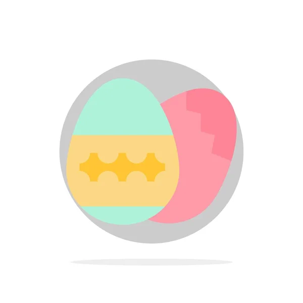 复活节彩蛋 假日抽象圆背景平面颜色图标 — 图库矢量图片