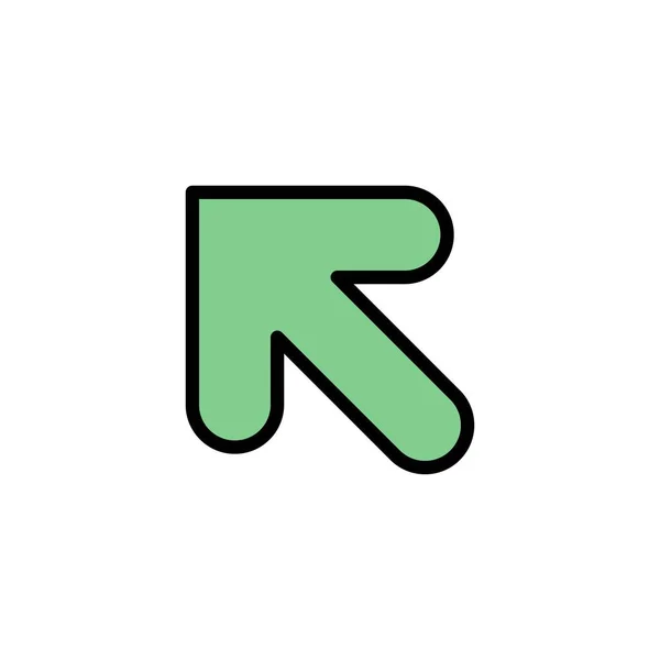 Arrow, Up, Left Business Logo Template. Flat Color — Stock Vector