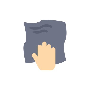 Temizlik, El, Ev Işi, Ovmak, Düz Renk Simgesi Fırçalayın. Vektör i