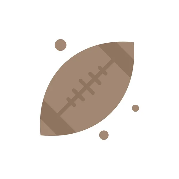 Ball, Fußball, Sport, usa flache Farbe Symbol. Banner mit Vektorsymbol — Stockvektor