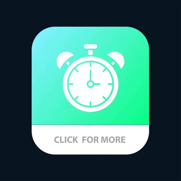 Alarma, Reloj, Educación, Botón de la aplicación móvil del tiempo. Android e IOS — Vector de stock