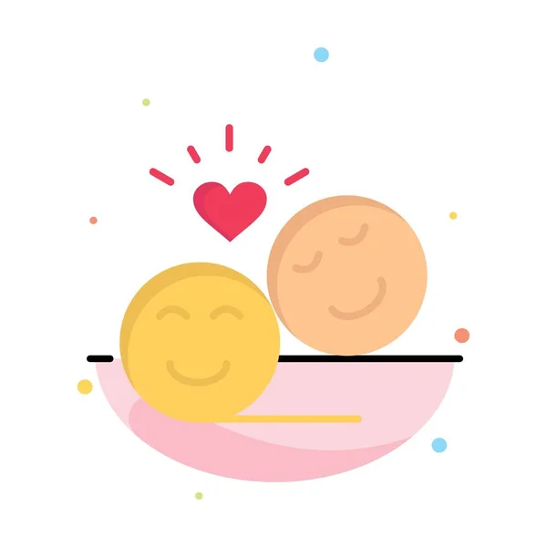 Pareja, Avatar, Caras Sonrientes, Emojis, Valentine Business Logo Te — Archivo Imágenes Vectoriales