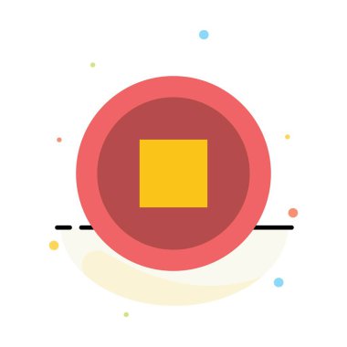 Temel, Arayüz, Kullanıcı Soyut Düz Renk Simgesi Şablonu