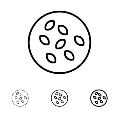 Tohum, Susam, Susam, Seamus Kalın ve ince siyah çizgi ico