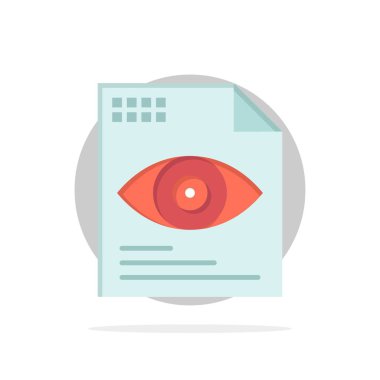 Dosya, Metin, Göz, Bilgi İşlem Özet Daire Arka Plan Düz renk