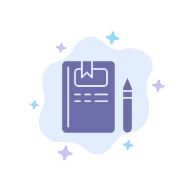 Kitap, Eğitim, Bilgi, Soyut Bulut B Kalem Mavi Simge