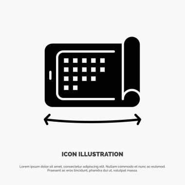 Mobil, Ekran, Teknoloji, Esnek katı Gph Icon vektörü