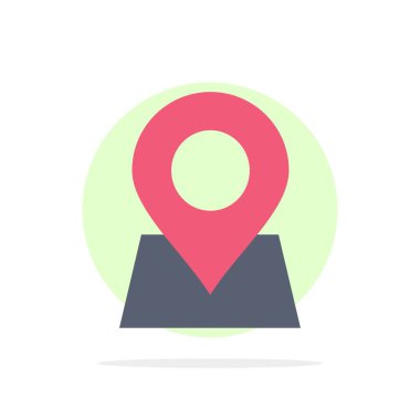 Konum, Harita, İşaretçi, Pin Soyut Daire Arka Plan Düz renk