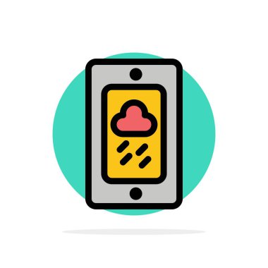 Mobil, Tebeşir, Hava, Yağmurlu Soyut Daire Arka Plan Düz co