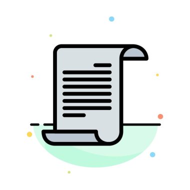 Dosya, Metin, Amerikan, Abd Soyut Düz Renk Simgesi Şablonu