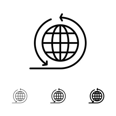 Global İş, İş Ağı, Global Bold ve ince siyah li