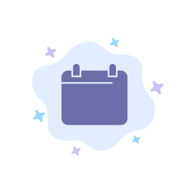 Soyut Bulut Arka Planda Takvim, Gün, Tarih, Yıl Mavi Simgesi