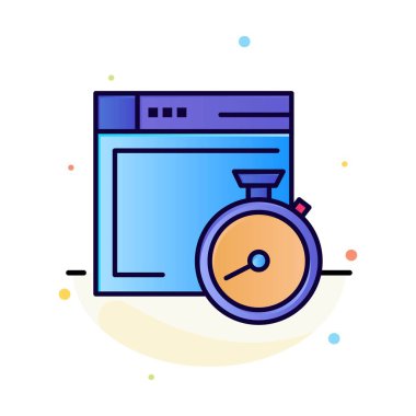 Dosya, Brower, Pusula, Bilgisayar Soyut Düz Renk Simge Templa