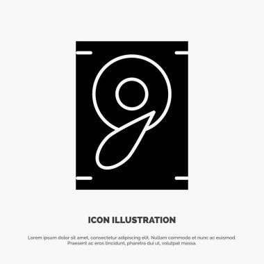 Müzik, Ses, Hoparlör katı Glyph Icon vektör