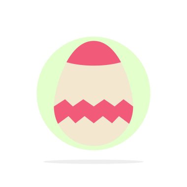 Paskalya, Yumurta, Bahar Soyut Daire Arka Plan Düz renk Simgesi