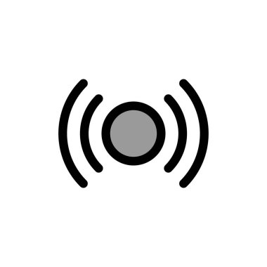 Temel, Temel, Sinyal, Ui, Ux Düz Renk Simgesi. Vektör simgesi b