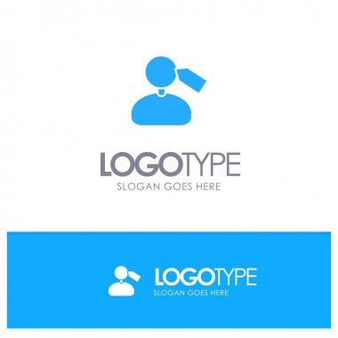 Etiket, Mark, Mane, Çalışma Mavi Katı Logo sloganı için yer ile
