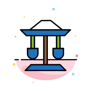 Drum, Iyi, Hukuk, Denge Soyut Düz Renk Simgesi Şablon