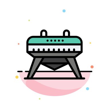 Jimnastik, Jimnastik, At Soyut Düz Renk Simgesi Şablon