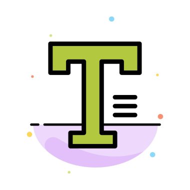 Türü, Metin, Yazma, Word Soyut Düz Renk Simgesi Şablonu